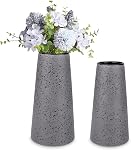 Bdor Vase en céramique, 11in Vase de fleurs en nid d'abeille bleu pour le décor de chambre, Accents maison de ferme moderne, Salon, Étagère de livre, Mantel et Minimalisme Table à manger