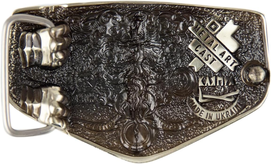 Archangel Michael Belt Buckle – Handmade Solid German Silver Cowboy Accessory, Statement Belt Accessory