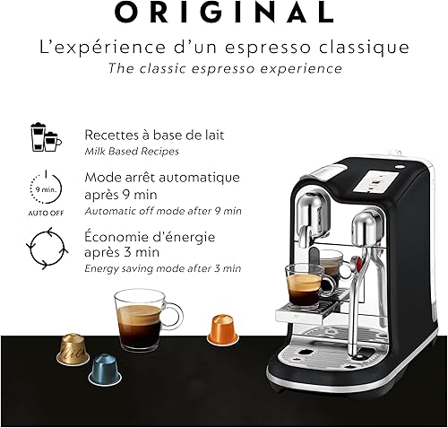 Miniatura 6 de BREVILLE Nespresso Creatista Pro Máquina de café expreso, BNE900BTR, trufa negra