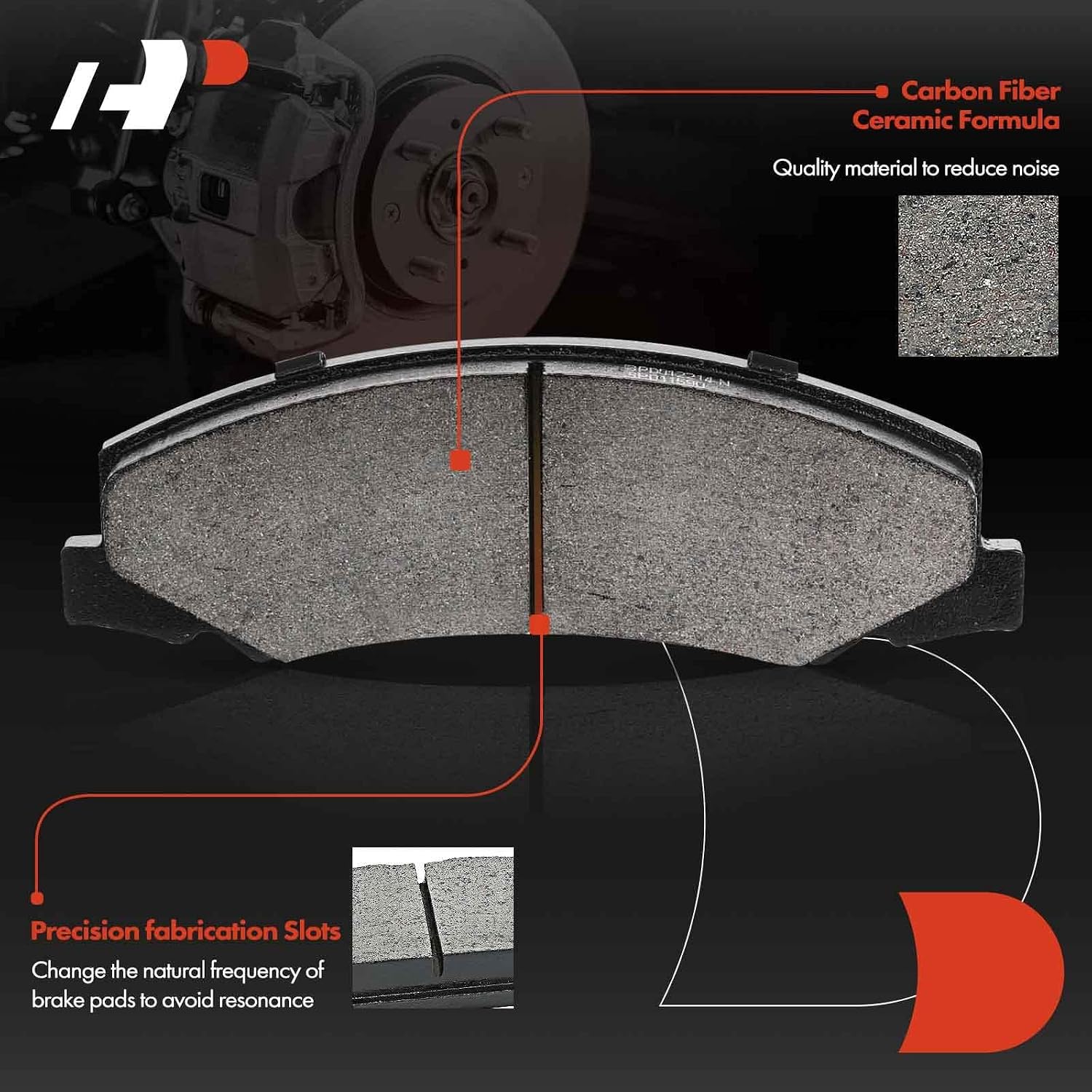 A-Premium 12.72 inch (323 mm) Front Drilled and Slotted Disc Brake Rotors + Ceramic Pads Kit Compatible with Select Chevy, Buick and Cadillac Models - Impala Limited, LaCrosse, Lucerne, Allure, DTS
