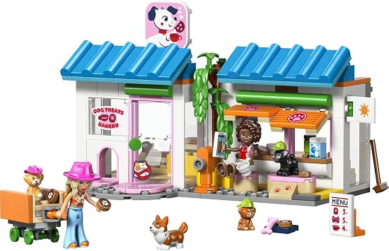 LEGO Friends Köpek Ödülleri Pastanesi 42677 | 6 Yaş ve Üzeri Çocuklar için Aliya ve Sage Mini Bebekleri İçeren Oyuncak Yapım Seti, Hediye Fikri (278 Parça)