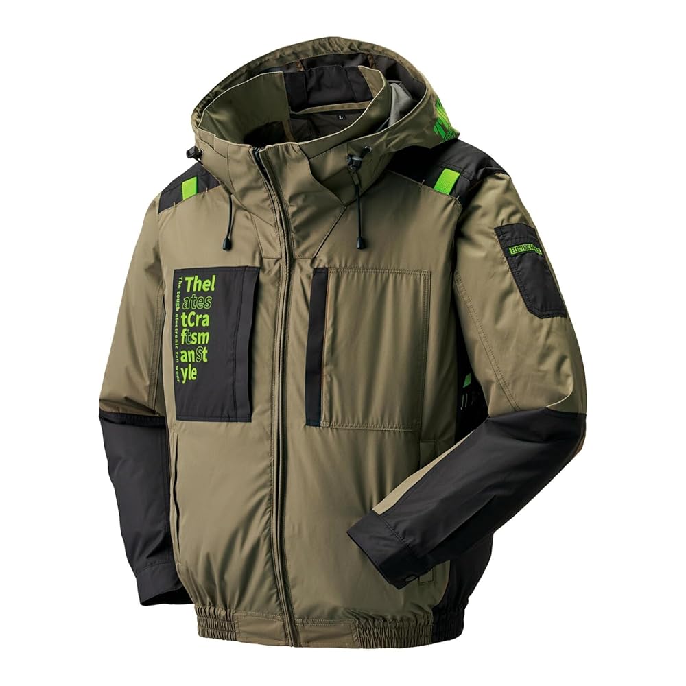 空調服　空調風神服　フード付き長袖ブルゾン Lサイズ フルセット Amazon.co.jp: 空調風神服 チタンフード長袖ブルゾン 服のみ