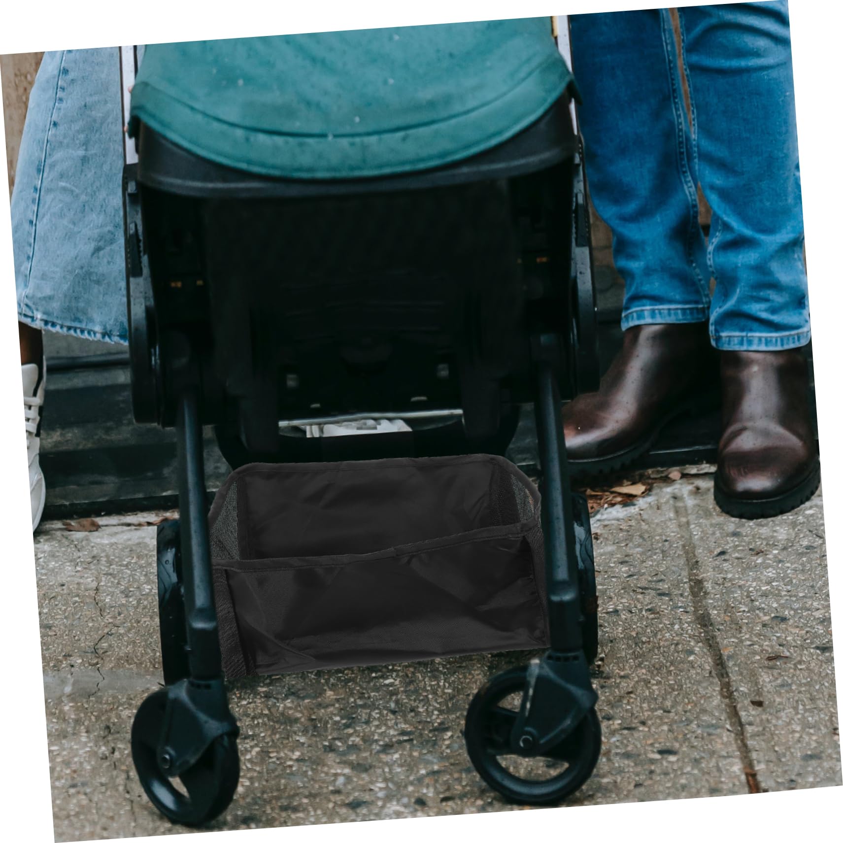 Borsa Organizer Passeggino Nero Oxford per Carrozzina | Multifunzione, Installazione Semplice, per Viaggio e Shopping, Adatta a Nuovi Genitori