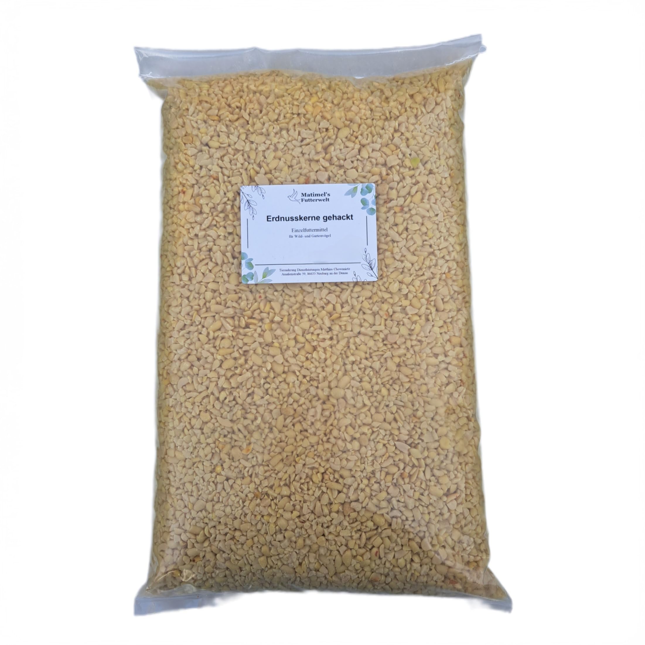 Erdnusskerne gehackt, Erdnüsse für Vögel, Vogelfutter, Top-Futterqualität (2x10 Kg)