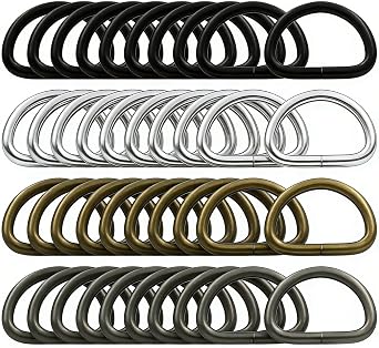 1" Metal D-Rings, D-Shaped Buckles for DIY Craft, Bag Strap & Purse Repair