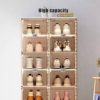Amazon.com: Stackable Shoe Rack For Small Spaces Dustproof