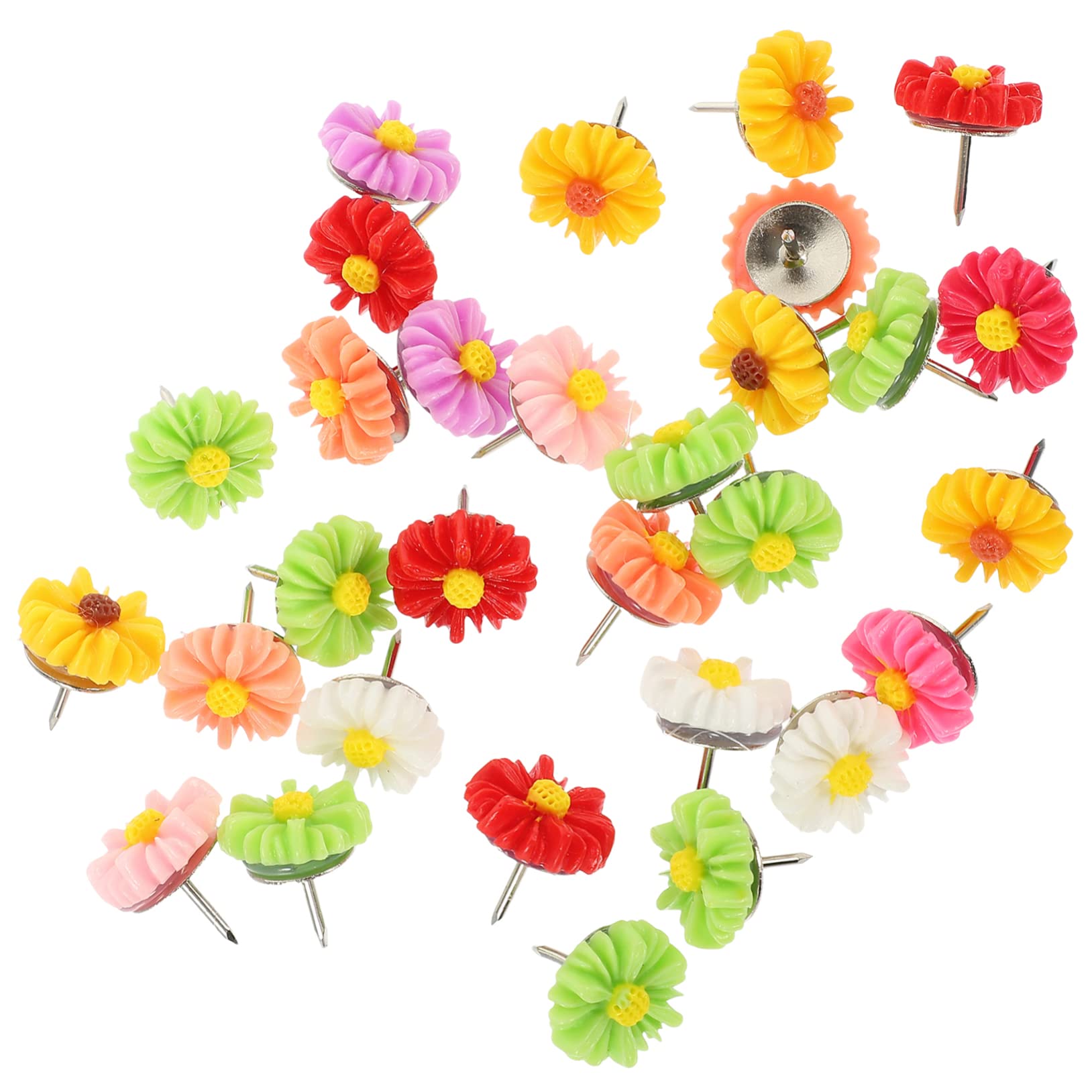 NUOBESTY 180stücke Bunte Daisy-pinnnadeln Aus Kreative Daumenstecker Für Korktafeln Vielseitige Push- Für Kunst Und Bastelprojekte Für Reisefotos Und Kartenmarkierungen