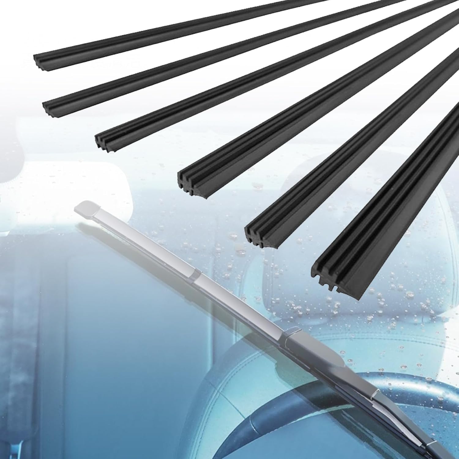 haifengshangmao 4 Pieces Wiper Blade Rubber for BYD Atto 2 DM-i 2025 2026, Wiper Blade Rubber Replacement, Windshield Wiper Rubber, Compatible with All Wiper Blades,28in