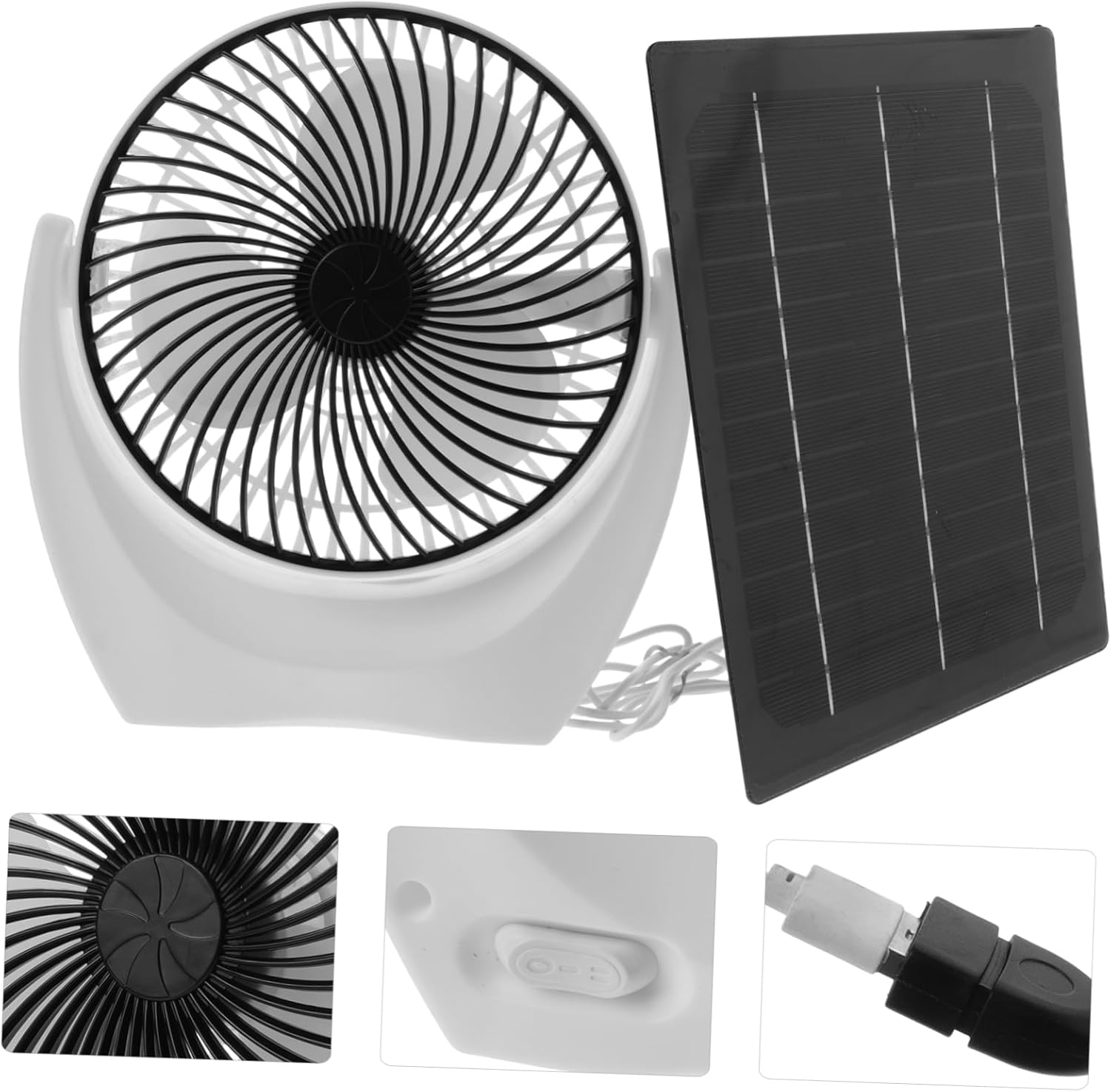 Zerodeko 2pcs Solar-powered Fan Pet Cooler No Electricity Desktop Fan Portable Outdoor Heat Dissipation