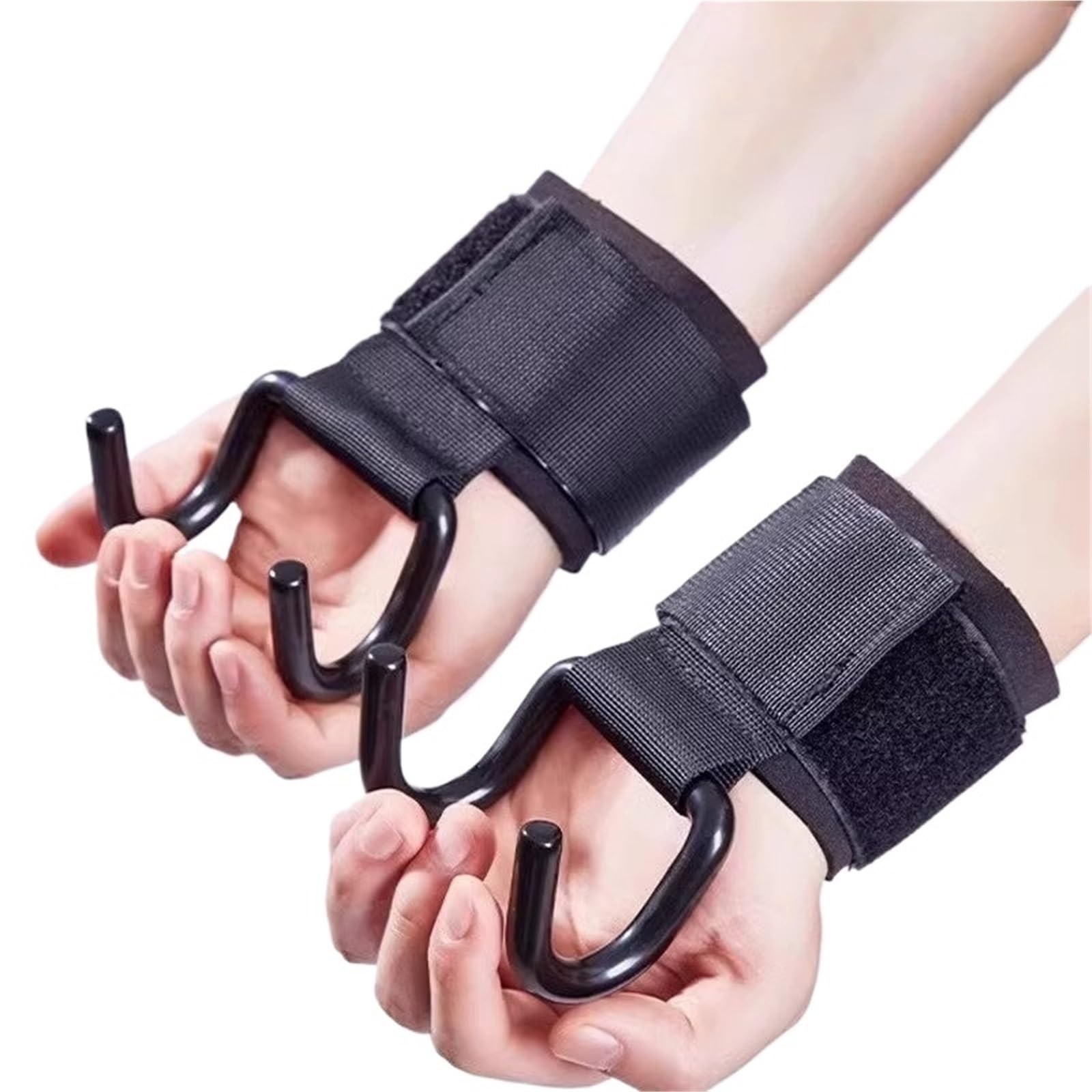 Weight Lifting Hooks Weight Lifting Hook Grips With Wrist Wraps – 2PCS Set For Gym Fitness And Power Including Pull-Ups –Strength Training