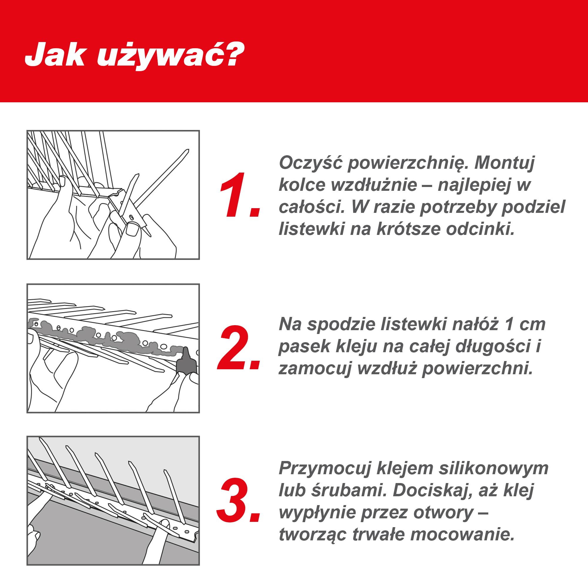 SWISSINNO Kolce odstraszające ptaki 100 cm (3x33,3 cm) – przezroczyste kolce na gołębie z poliwęglanu – dzielone – łatwy montaż – odporne na UV i warunki atmosferyczne – na parapet, balkon, rynnę