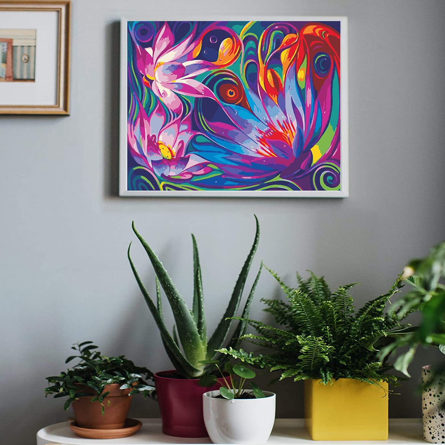Weise Elch Malen Nach Zahlen Set – 35x45 Cm, Mit Leinwand, Acrylfarben & Pinseln, Motiv „Owens In Wreath“
