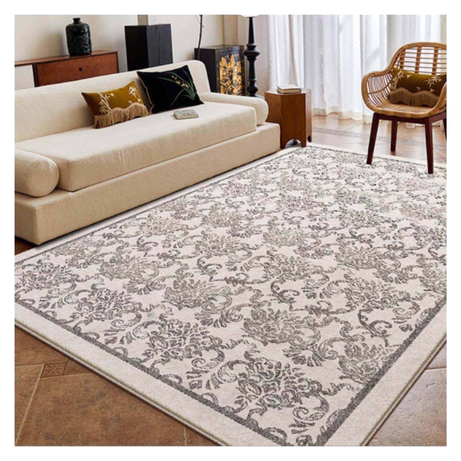 Tapis de salon doux et lavable 80x120 cm idéal pour bureau et entrée