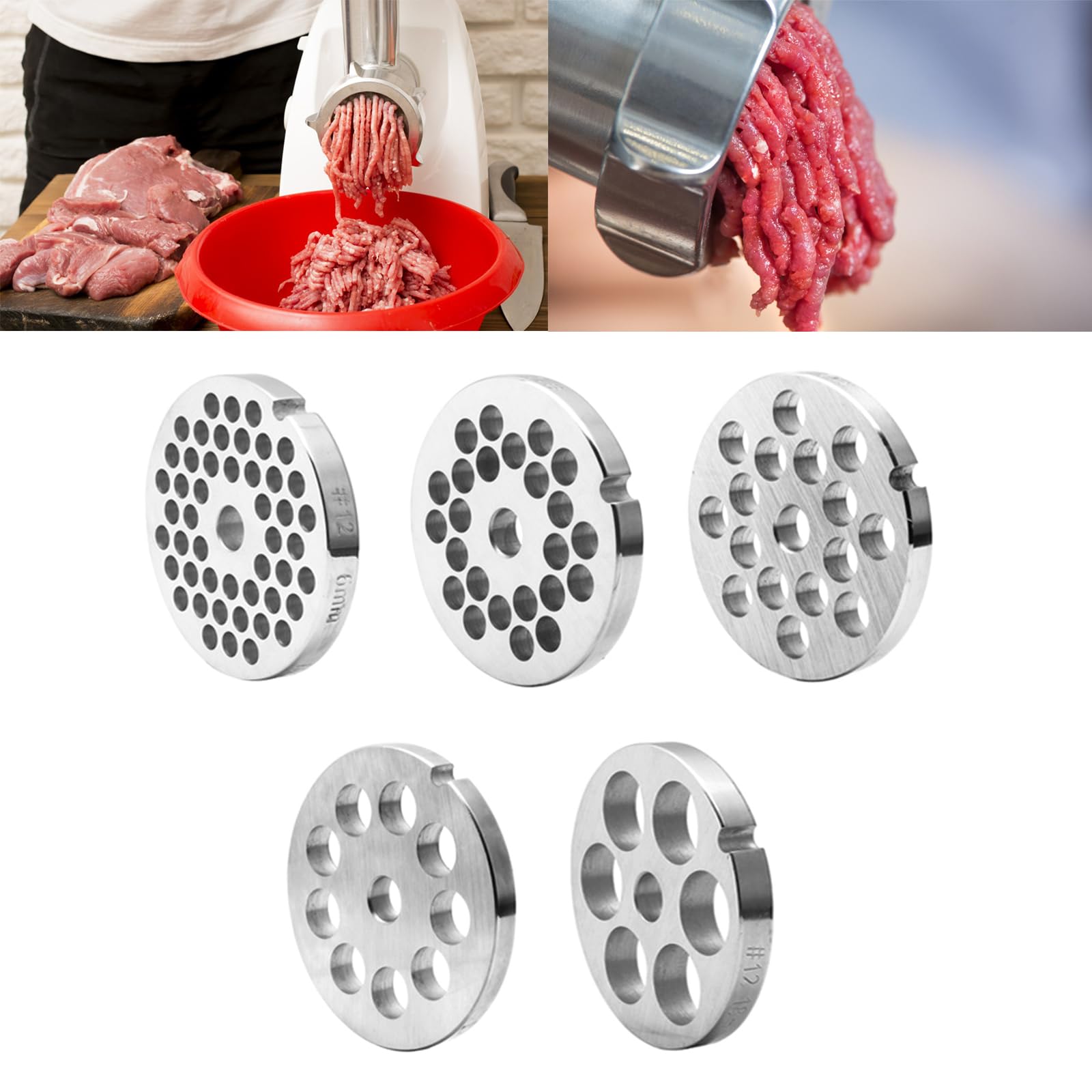 Disco de repuesto de acero inoxidable para picadora de carne manual tipo 12