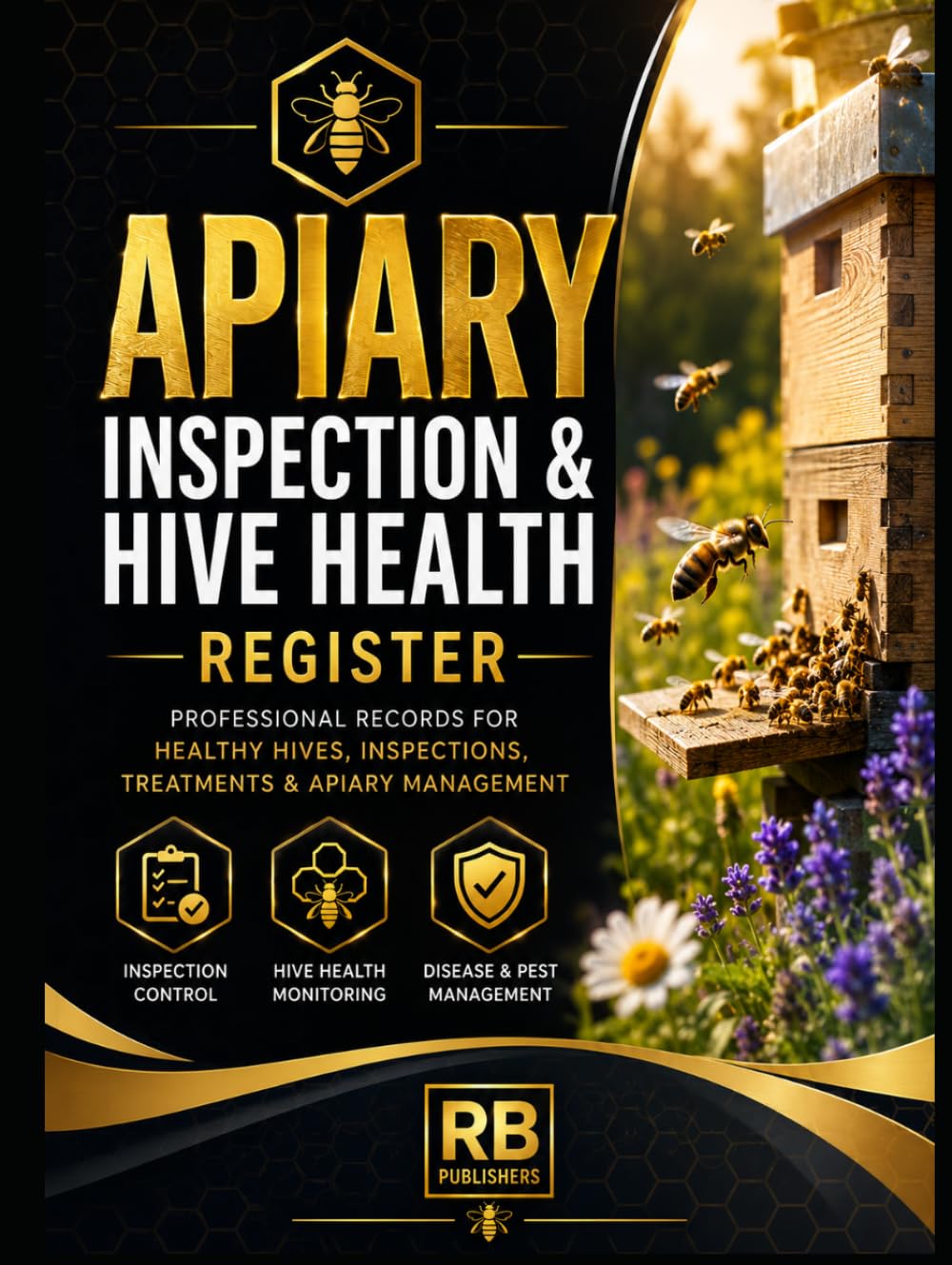 Apiary Inspection & Hive Health Register: Professional Record Book for Hive Inspections, Colony Health Monitoring, Disease & Pest Control, Treatments, ... Management, and Seasonal Beekeeping Records