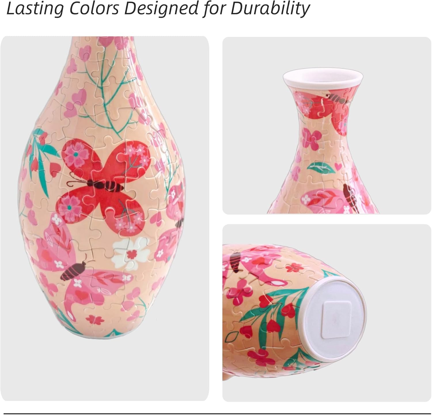 3D Puzzle Vase, Puzzle for Adults, Creative Vase Puzzle for Flowers, Unique Home Décor & Housewarming Gift