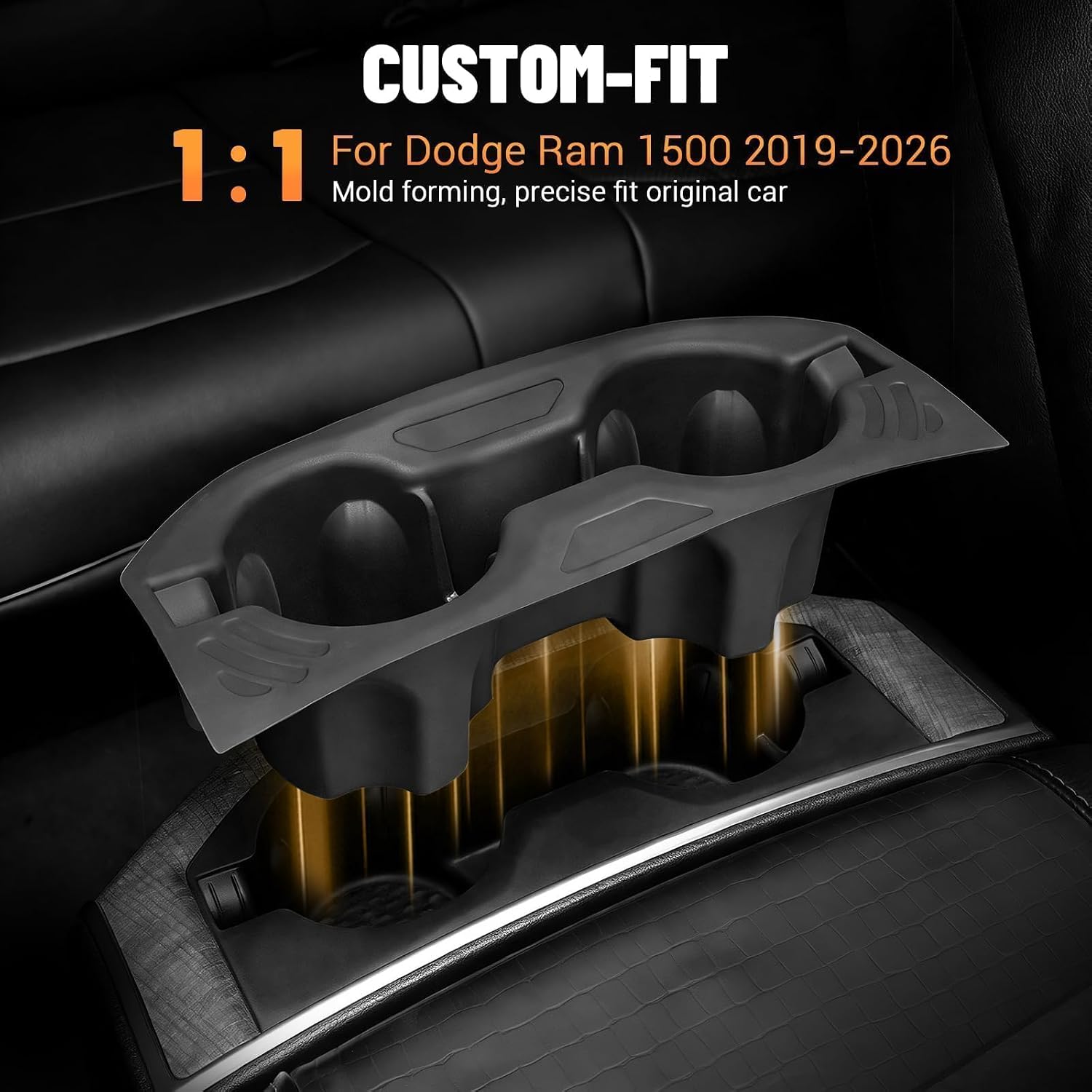 Rear Cup Holder Inserts Fit for Dodge RAM 1500 2019-2026