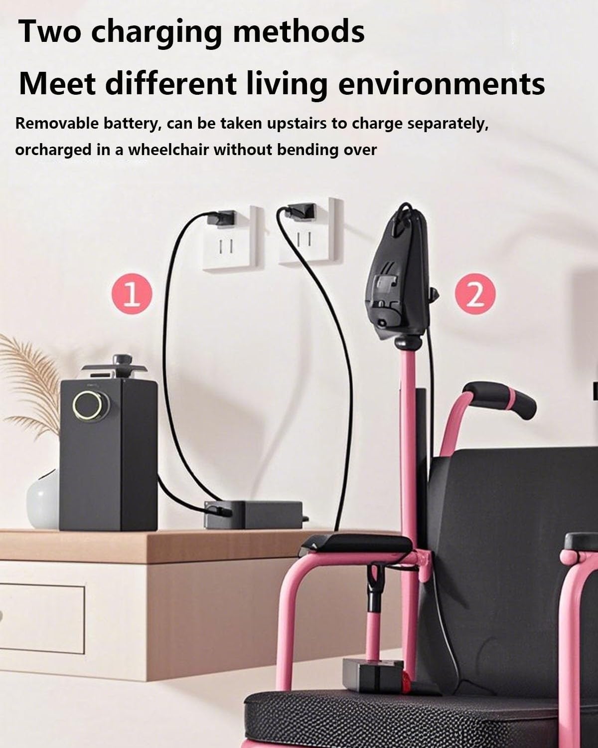 Patinete de movilidad plegable ligero, silla de ruedas eléctrica con motor de 250 W, marco de aluminio, batería de 20 A, diseño portátil de cuatro ruedas