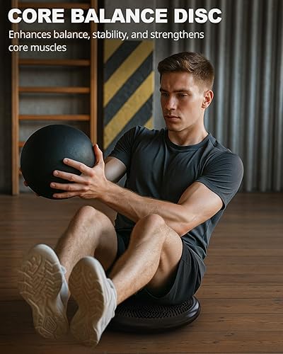 Vista 17 de Trideer Cojín tambaleante con bomba de inflado, asiento para niños sensoriales (varios colores), disco de equilibrio (extra grueso)