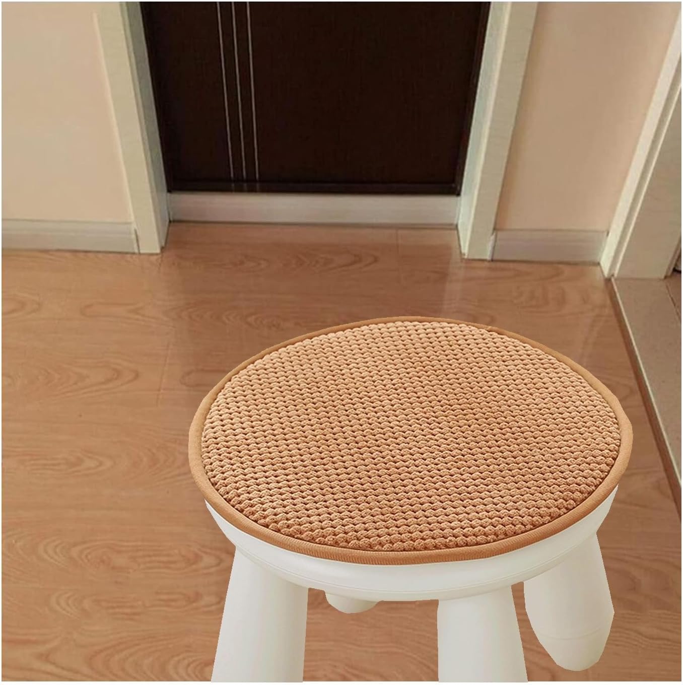 Round Chair Seat Pads, Circular Chair Cushions for Indoor Outdoor Garden Dining Bistro Patio Office Coffee Shop(Z3,2PCS_Diameter 25CM)