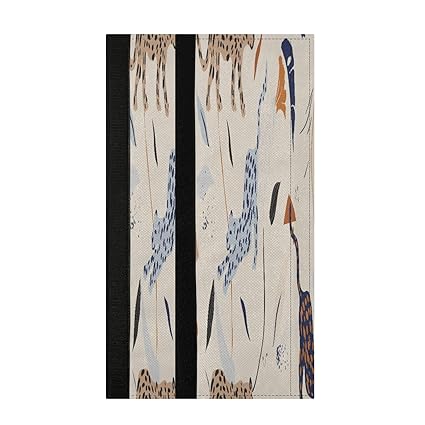 Abstract Collage Pattern with Leopards 2 Pcs Refrigerator Door Handle Covers Contemporary Seamless Pattern Dishwashers Grill Microwave Cabinet Door Cloth Protect Kitchen Appliance Clean