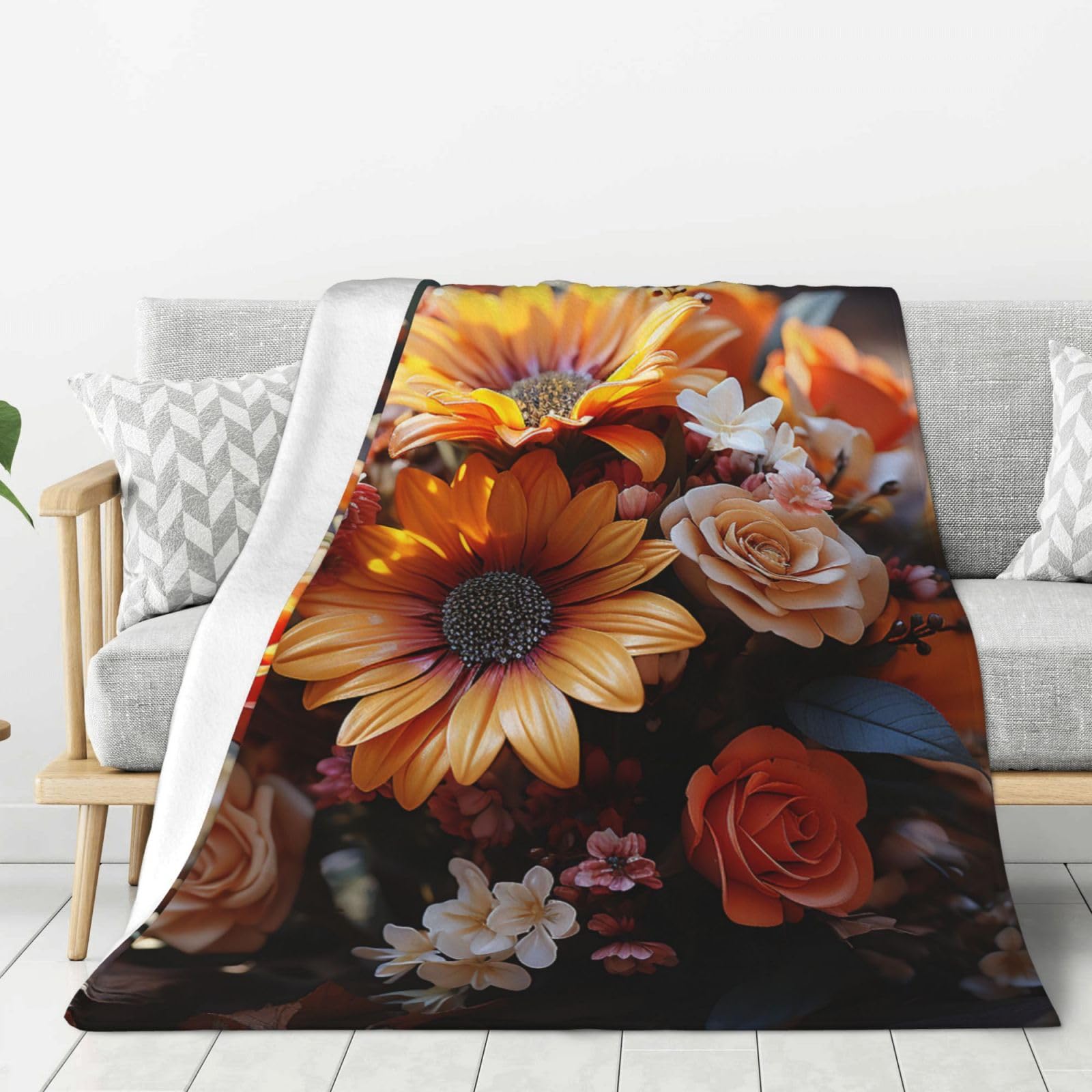 Couverture flanelle douce : plaid chaud et léger pour déco de salon
