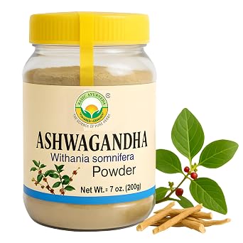BASIC AYURVEDA Ashwagandha Root Powder | Withania Somnifera Herbal Powder for Smoothies, Tonics & Recipes | Natural Ayurvedic Ingredient | No Fillers, No Additives | 7.05 Oz 200g