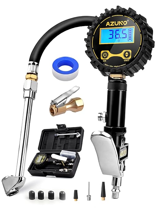 AZUNO Digital Tire Inflator with Pressure Gauge