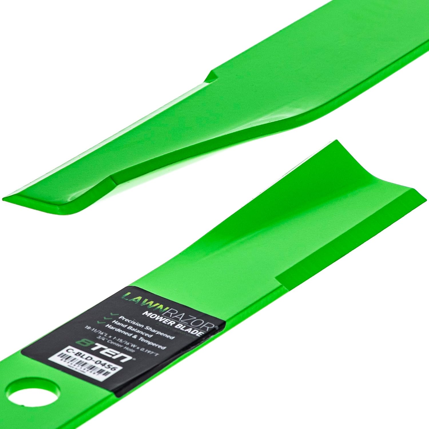 8TEN LawnRAZOR Blade for Toro 05-37SC03 35-37SL02 05-37SK01 35-37SL01 Side Discharge 37" Deck 109079 (High Lift) 2 Pack