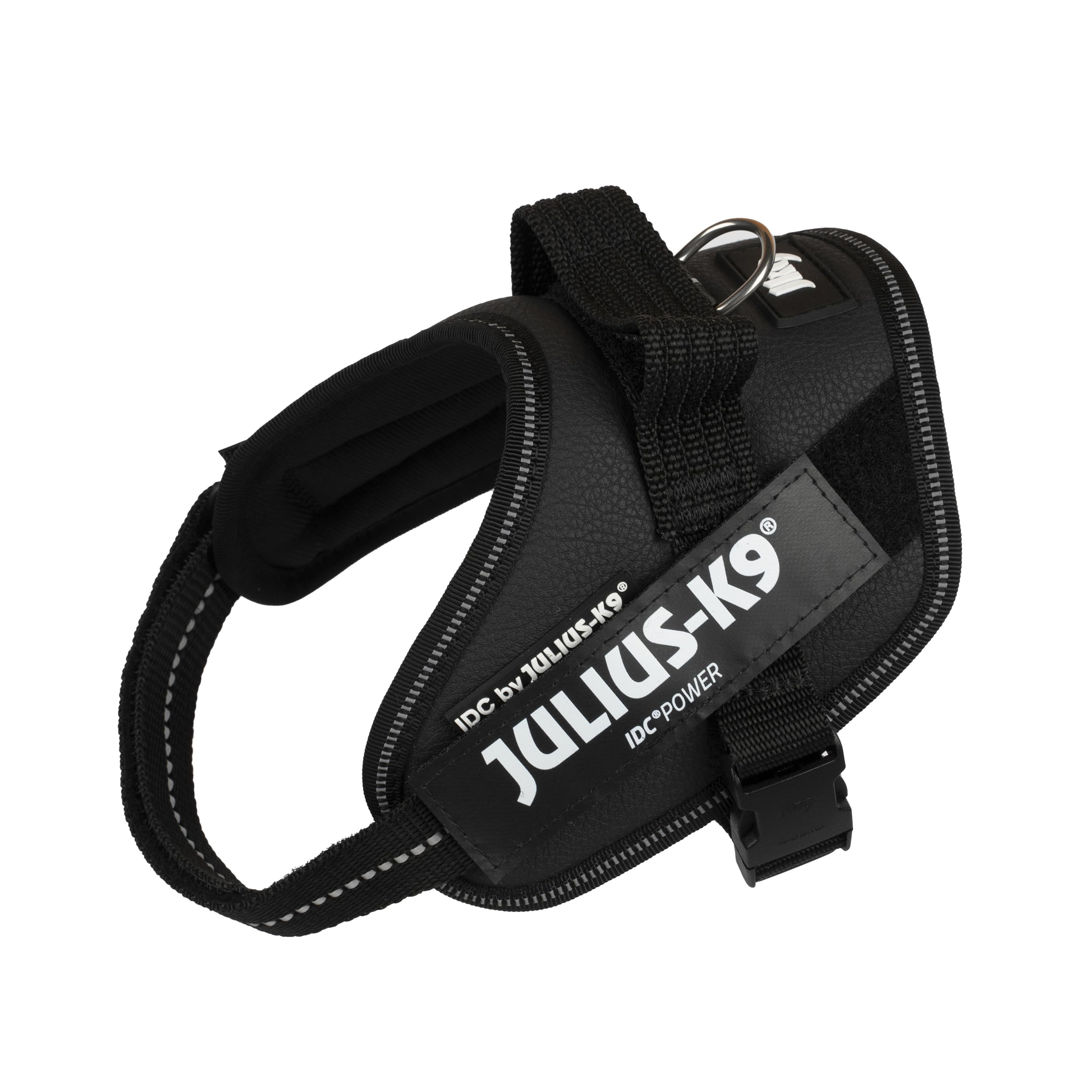 Pettorina IDC Power, Taglia: Mini-Mini/XS, Nero - finta pelle