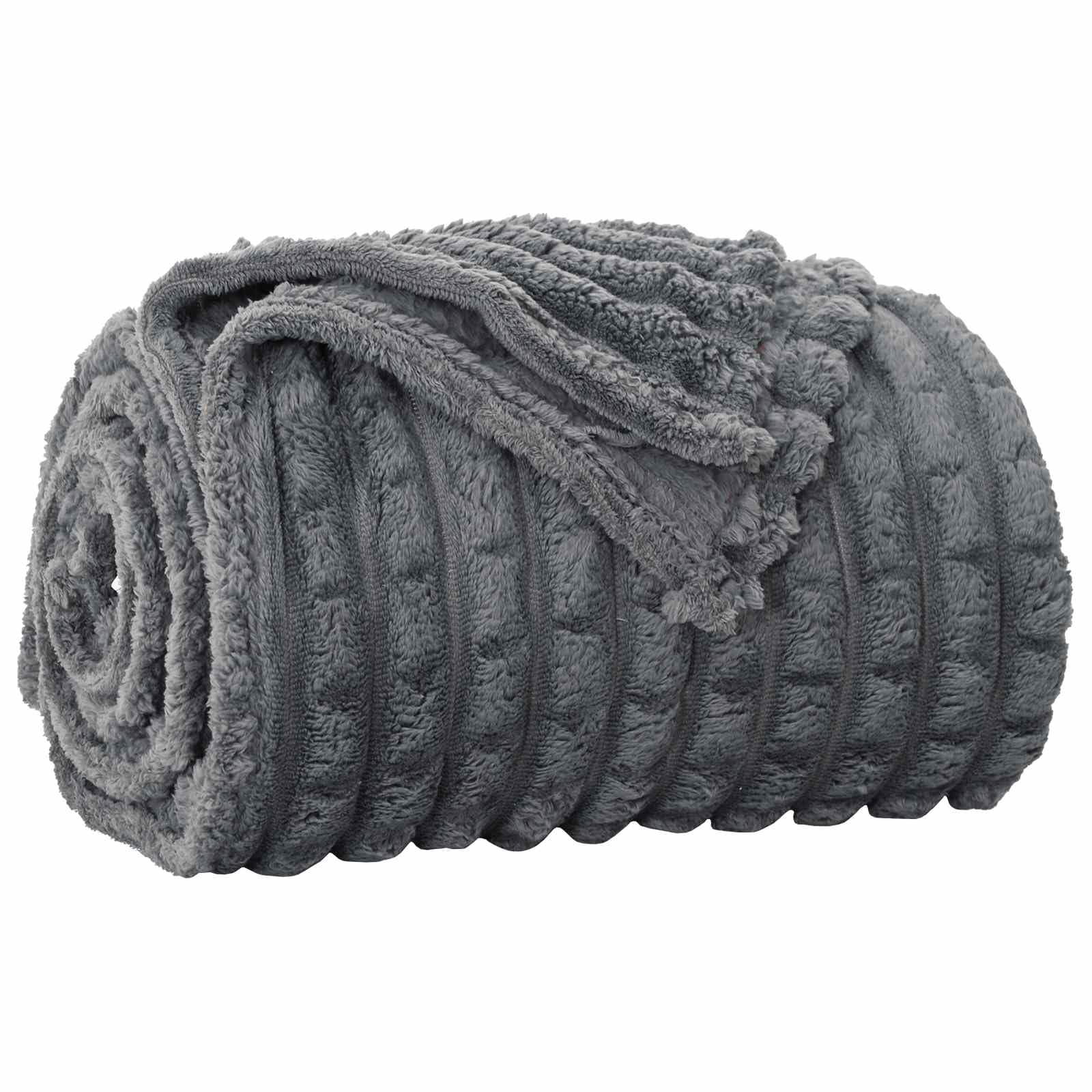 Koc polarowy 200 x 150 cm ciemnoszary