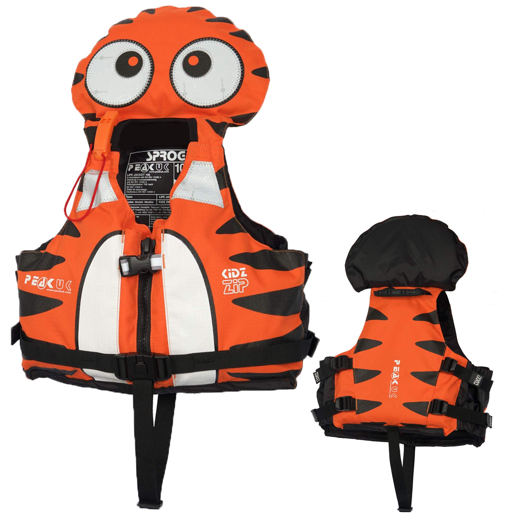 Peak UK Kidz Zip PFD - Tiger Sprog, Tiger