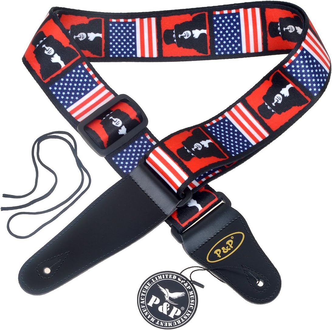 Kmise MI0488 Polyester Guitar Strap Guitar Belt For Acoustic Electric Guitar Bass