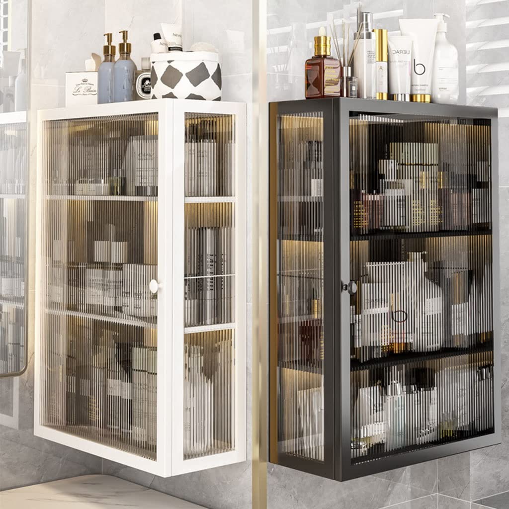 Armadietto per medicinali da bagno a 2 ripiani a parete con piastrelle da cucina senza punzonatura (dimensioni: 50 x 15 x 70 cm)