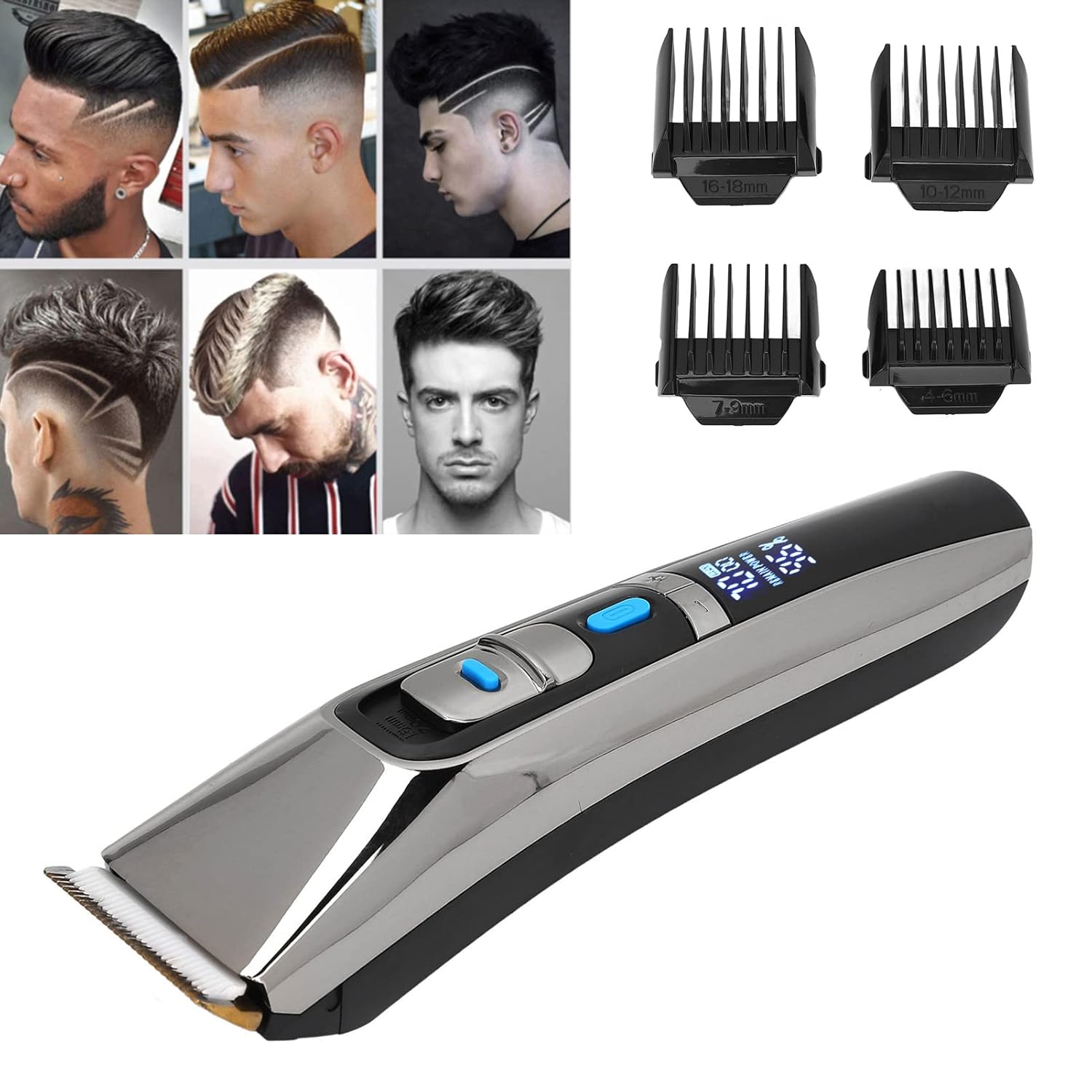Electric Hair Trimmer, Professional Cordless Electric Hair Clipper, T‑Blade Hair Trimmer for Men, Clippers for Hair Cutting, Clippers for Men