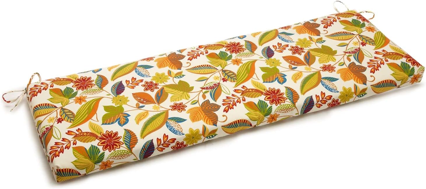 Blazing Needles Outdoor Bench Cushion, 57" x 19", Skyworks Multicolor 1 Count