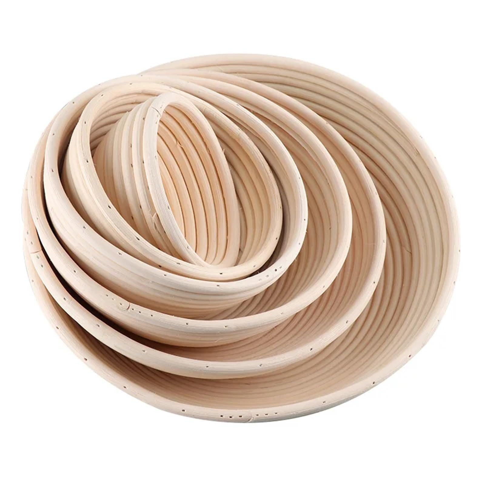 Cestas Fermentación Cesta de Mimbre for fermentación de Masa, Cesta de Pan de Mimbre Natural for fermentación de Masa, for Hornear(Oval 21X15X8cm)