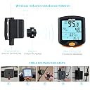 Bike Computer RISEPRO Wireless Bicycle Speedometer Bike Odometer Cycling Multi Function Waterproof 4 Line Display with Backlight YT-813 gallery image