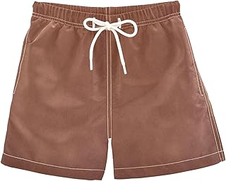 Bañador para niños pequeños, multicolor, textura de piel, secado rápido, traje de baño, bañador para niños, adolescentes, color marrón, 2-13 años