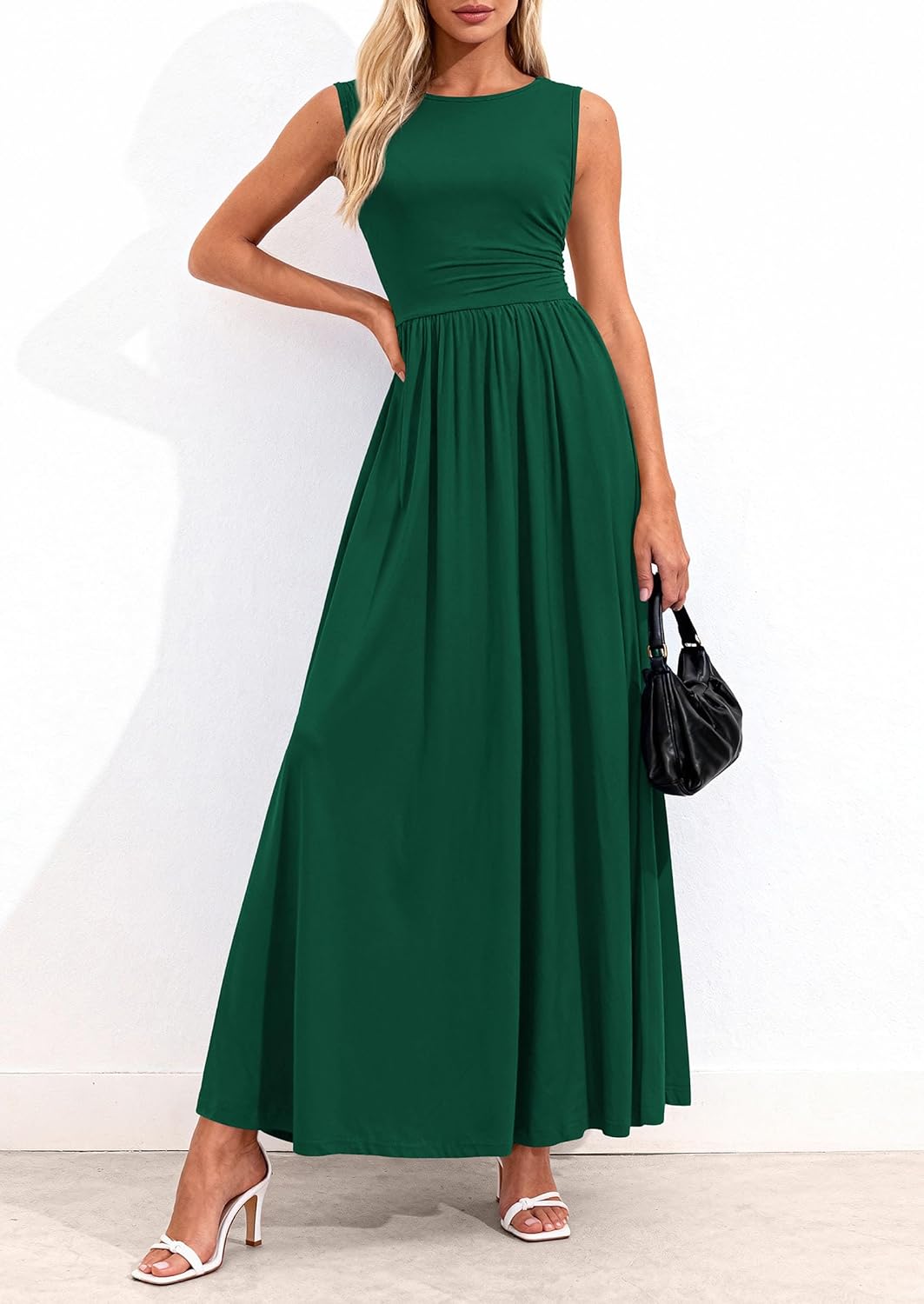 PRETTYGARDEN Summer Maxi Dresses for Women 2026 Sleeveless A Line Flowy Long Casual Sundress Wedding Guest Fashion Clothing - Image 2