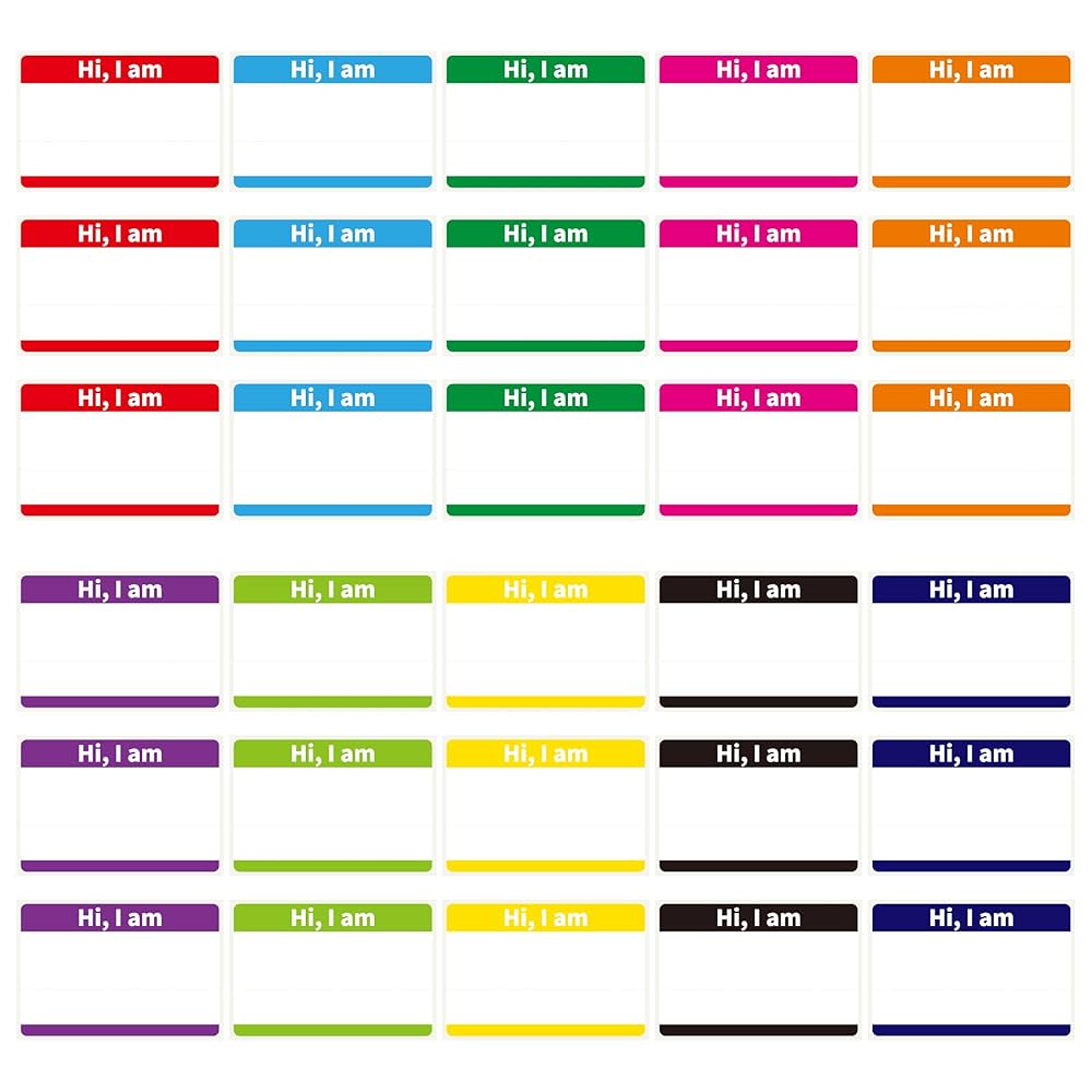 ネームシールリスト　拡大図　お名前シール Amazon.co.jp: 防水 名前シール 【小 1.5cm×3cm】 お名前シール