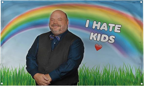 Banger - Bertram Winkle Ross Family Butler Jessie TV Show "I Hate Kids" Funny Meme Motivational Inspirational Office Gym Dorm Wall Decor Design on a 3X5 Feet Flag with 4 Grommets for Easy Hanging.