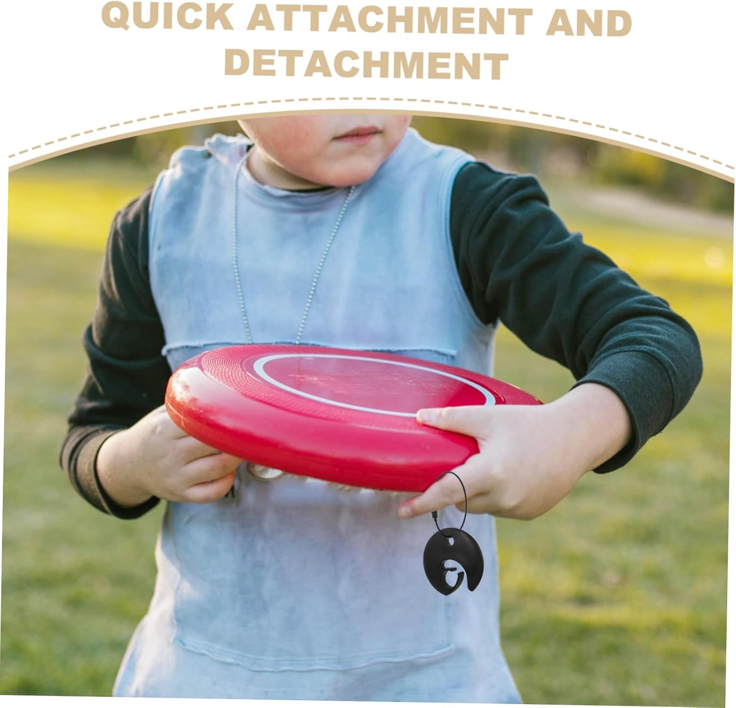 Flying Disc Clip 2pcs for Outdoor Play with Wire Cable