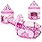 3pc Kids Play Tent for Girls with Ball Pit, Crawl Tunnel, Princess Tents for Toddlers, Baby Space World Playhouse Toys (3PC Princess Dream Tent)