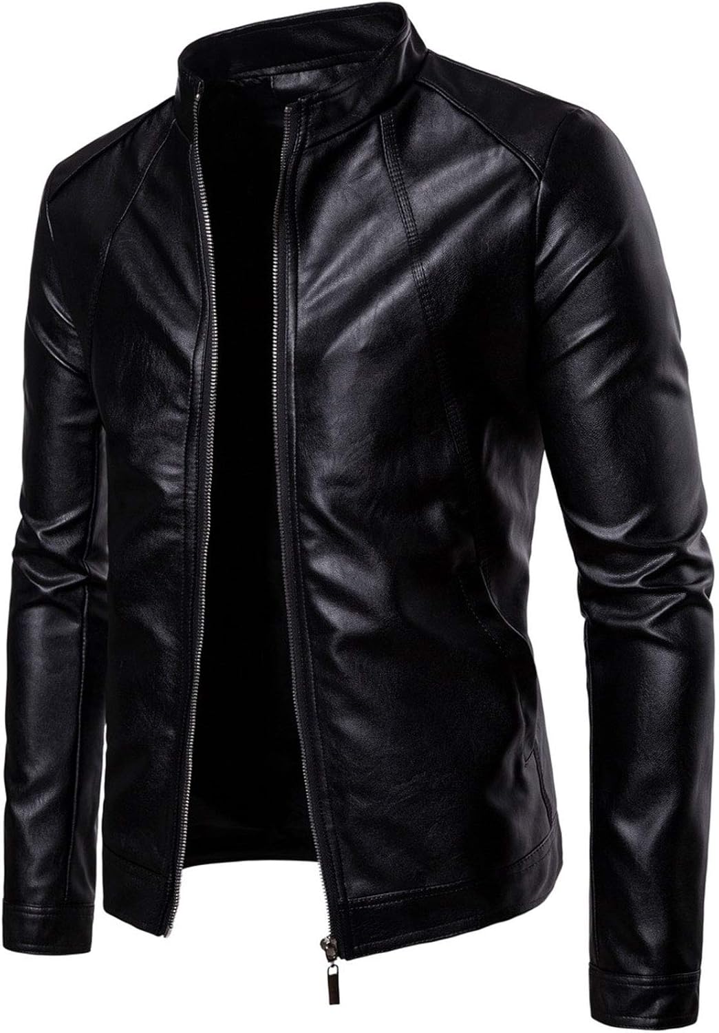 Flygo Mens Faux Leather Bomber Jacket Moto Biker Jackets Coats