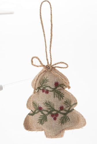 Vista 7 de HUAN XUN Adornos para árbol de Navidad, 8 unidades, decoración de fiesta de Navidad Adornos - Beige 8pcs