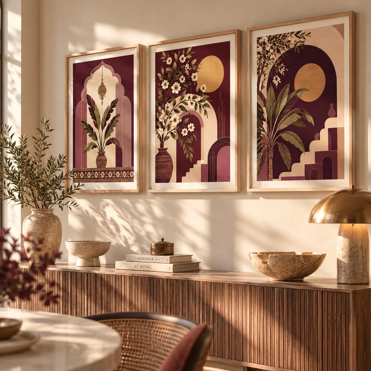Bohemian Wall Art Set - 3 Framed Prints -20