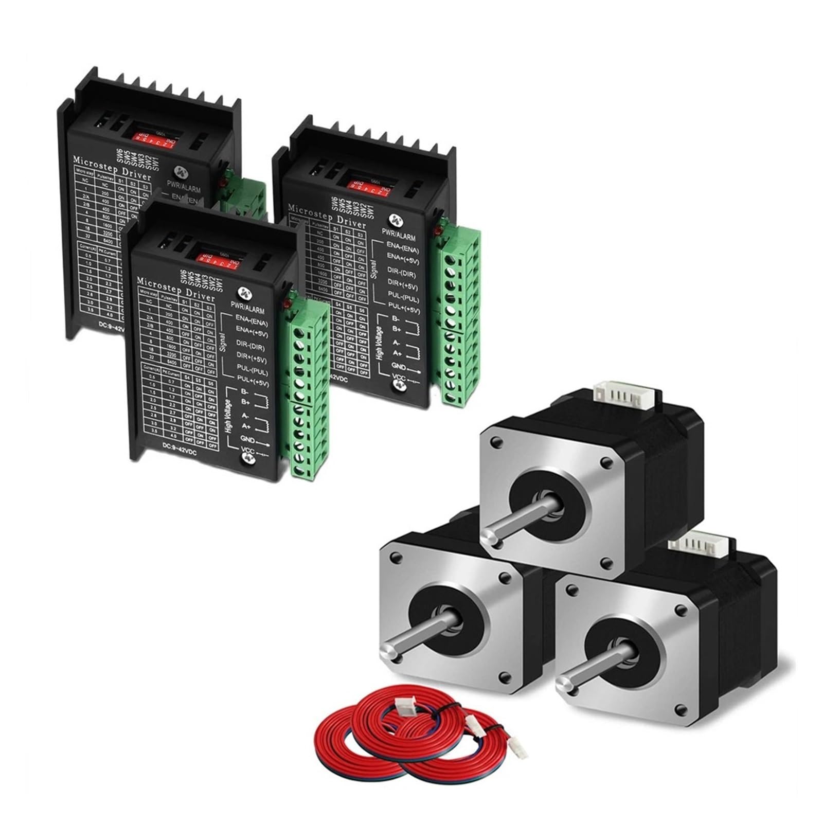 Sterownik silnika krokowego kontroler silnika krokowego TB6600 i 17HS4401 silnik krokowy Nema17 silnik 42 Nema 17 silnik 42BYGH 1,5A