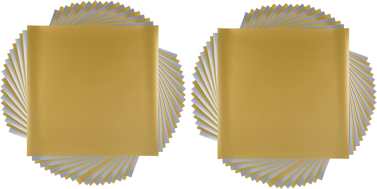Cricut Premium Vinyl - Removable, 12” x 12” Adhesive Decal Sheets - Gold & Silver