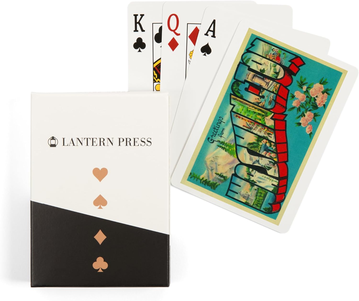 Lantern Press Greetings from Washington State, 52 Playing Cards for Adults, Poker Size Card Deck
